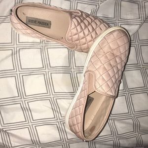 pink Steve Madden slip-ons